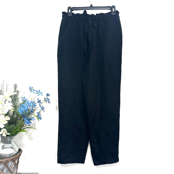 NWOT Mossimo Women’s Black Cinched Paper Bag Pants - Picture 1 of 8